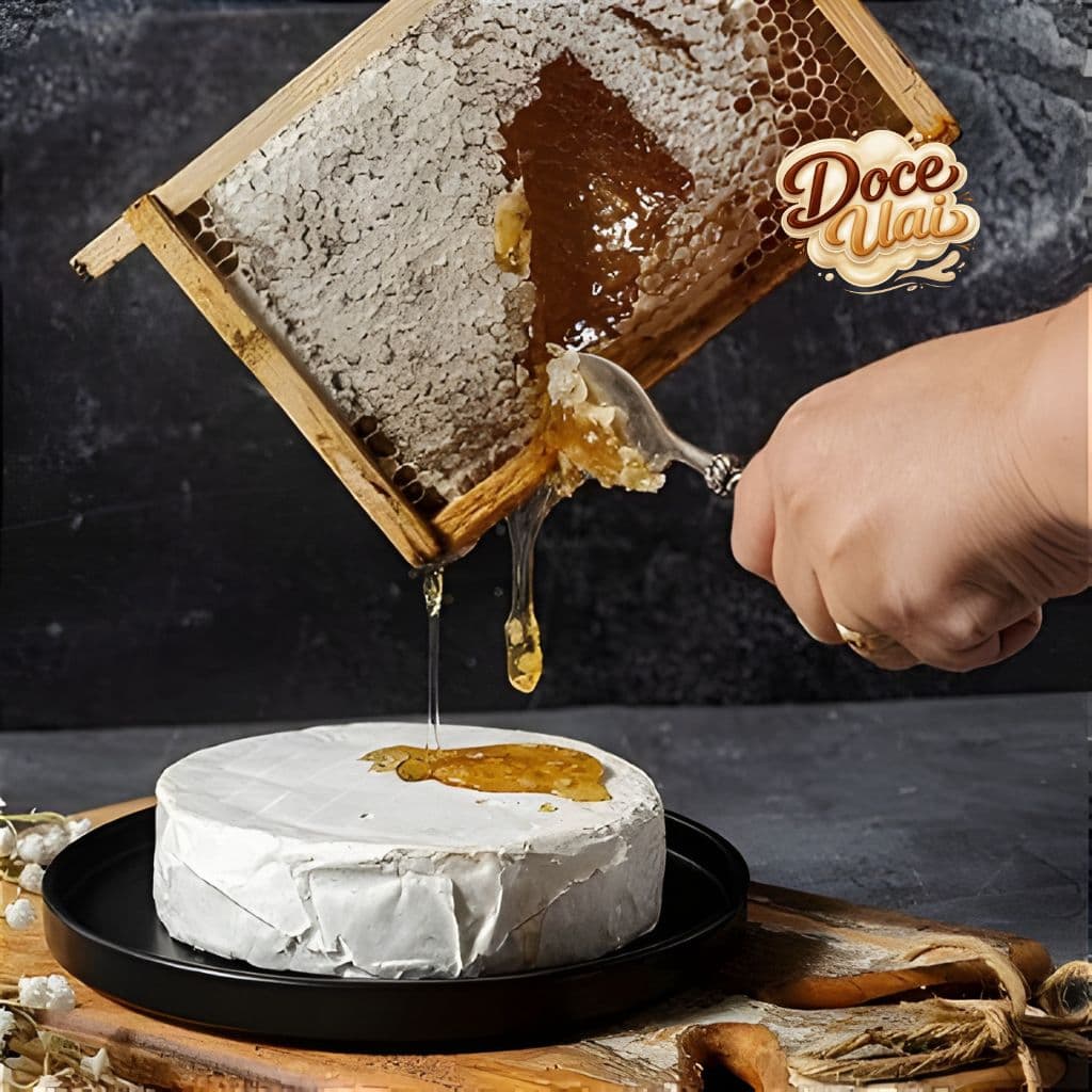 Kit Brie Artesanal 600g com Favo de Mel 400g