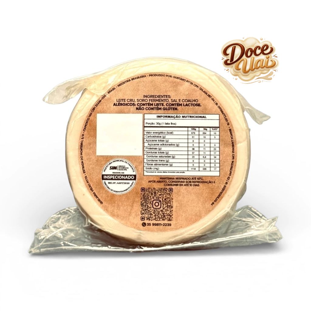 Queijo artesanal pérola - Velho Pitta - 500g - Imagem 2