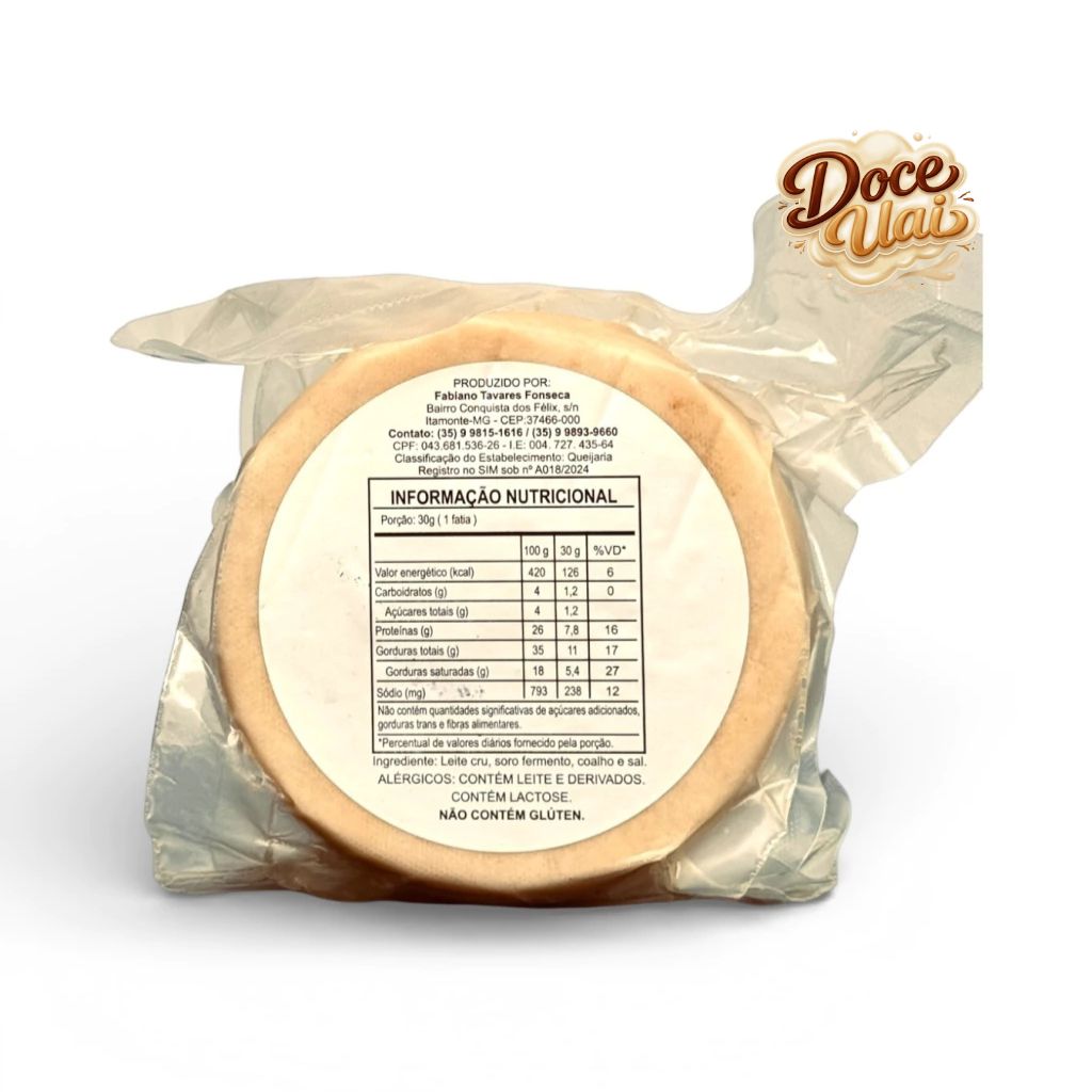 Queijo artesanal tradicional - Capoeira Grande - 500g - Imagem 2