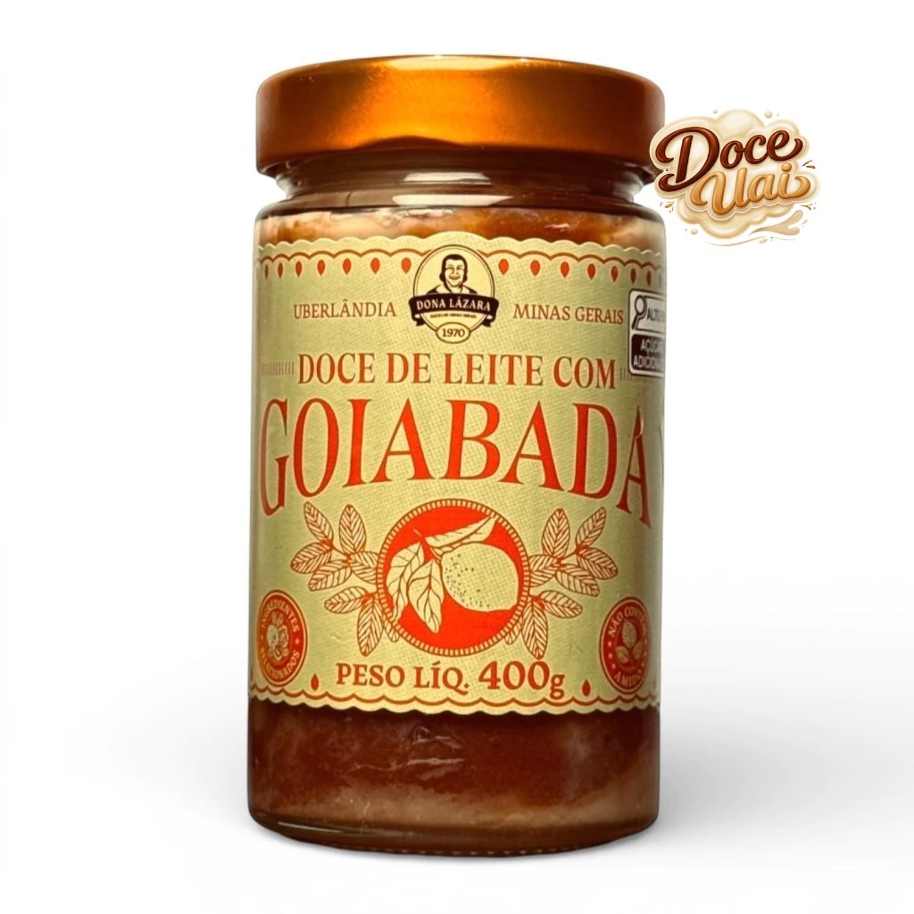 Vidro doce de leite com goiabada - Dona Lázara - 400g - Imagem 1