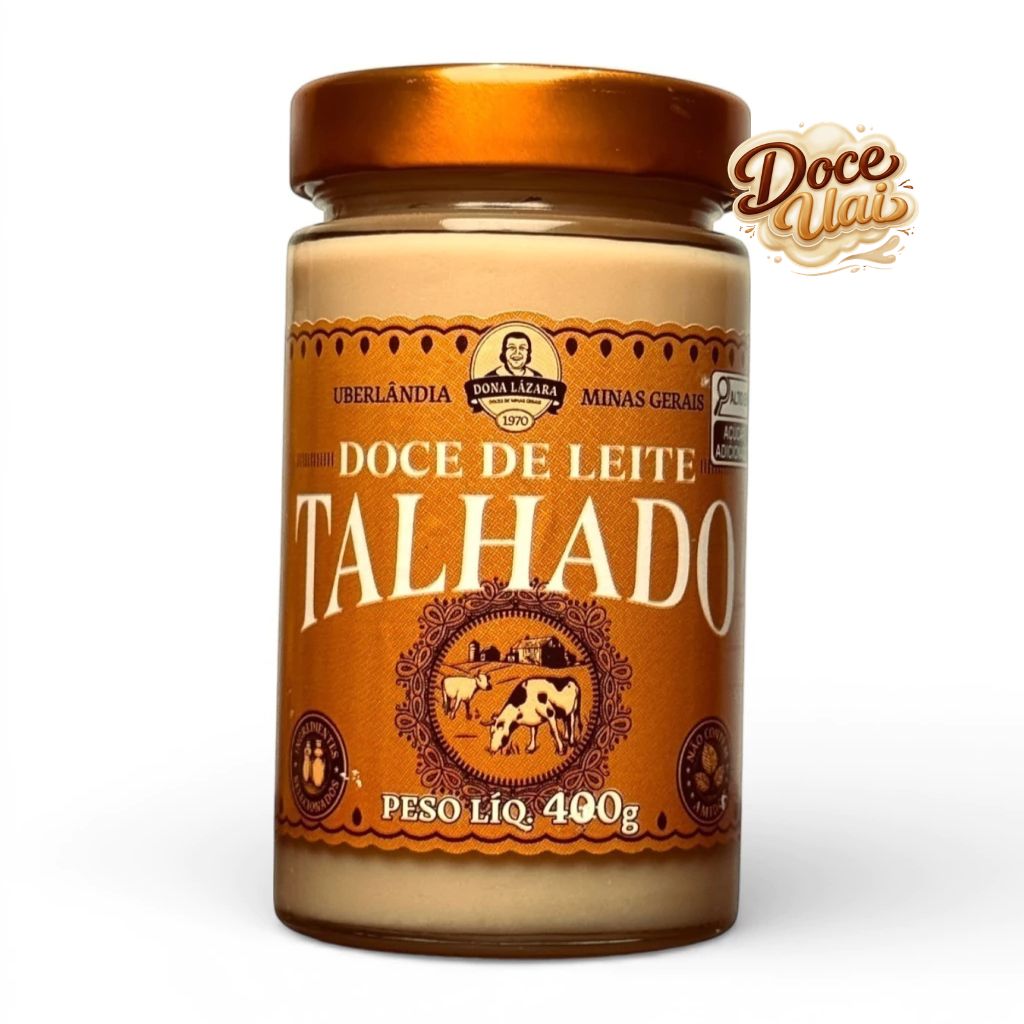 Vidro Doce de leite talhado - Dona Lázara - 400g - Imagem 1